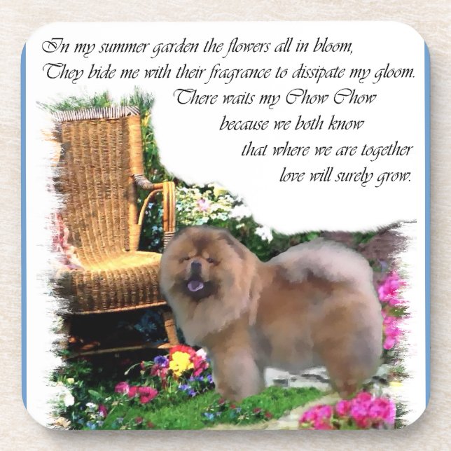 Chow Chow Summer Garden Untersetzer (Vorderseite)