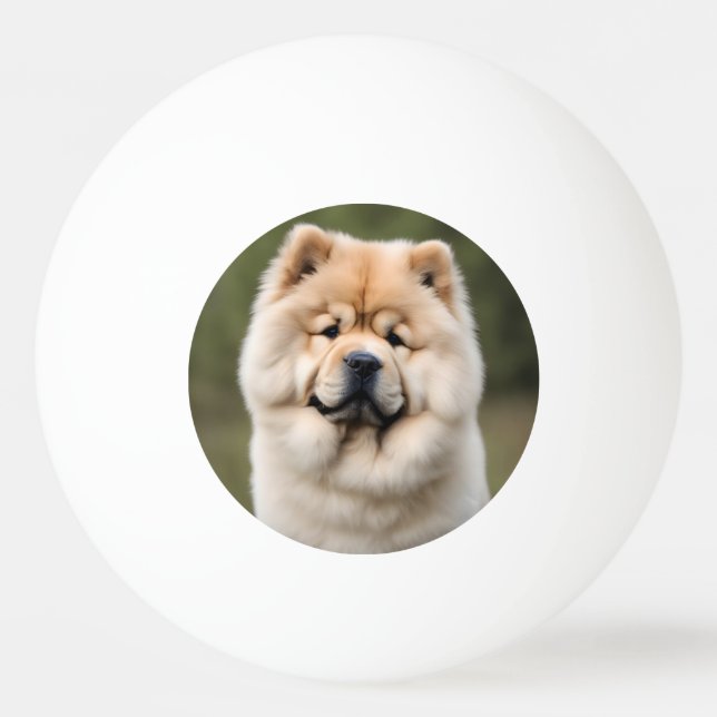 Chow Chow Tischtennisball (Vorderseite)
