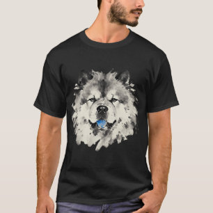 Chow Chow-Tuschemalerei Nahaufnahme T-Shirt