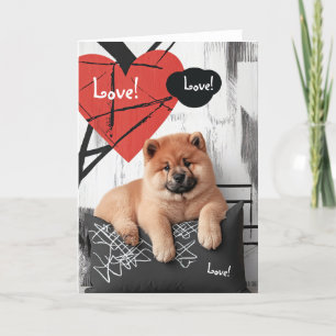 Chow Chow Valentine Card Dankeskarte