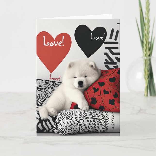 Chow Chow Valentine Card Dankeskarte (Vorderseite)