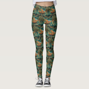 Chow Chow Weihnachten Feierliche Reise Leggings