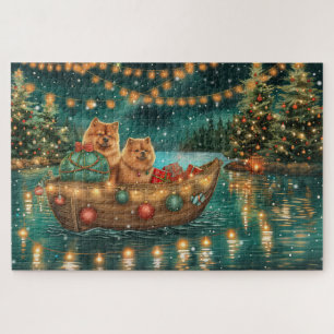 Chow Chow Weihnachten Feierliche Reise Puzzle
