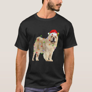 Chow Chow Weihnachten Santa Hut Lichter Lustiger H T-Shirt