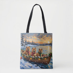 Chow Chow Weihnachtsboot-Feiertag