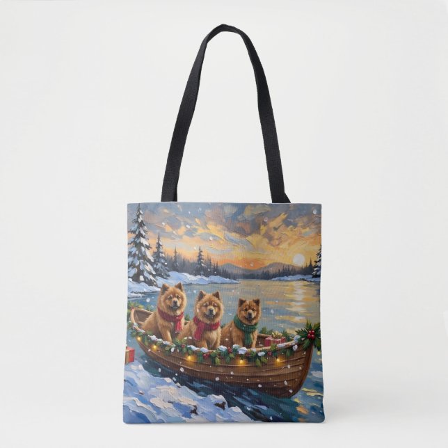 Chow Chow Weihnachtsboot-Feiertag (Vorderseite)