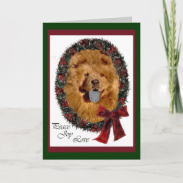 Chow Chow Weihnachtsgeschenke Feiertagskarte