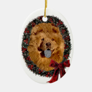 Chow Chow Weihnachtsgeschenke Keramikornament