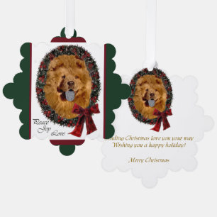 Chow Chow Weihnachtsgeschenke Ornament Karte