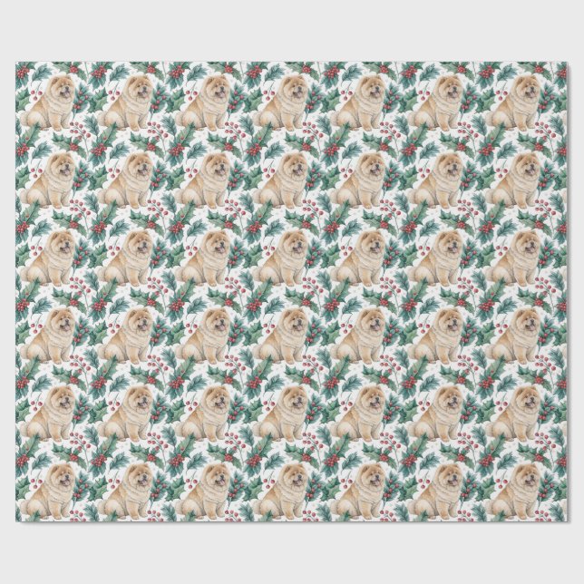 Chow Chow Weihnachtspapier Geschenkpapier (Flach)