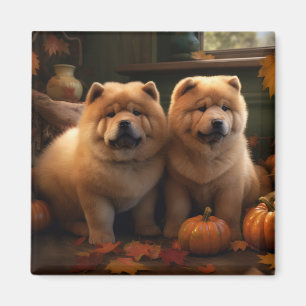 Chow Chow Welpe Herbst Delight Pumpen Magnet