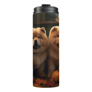 Chow Chow Welpe Herbst Delight Pumpen Thermosbecher