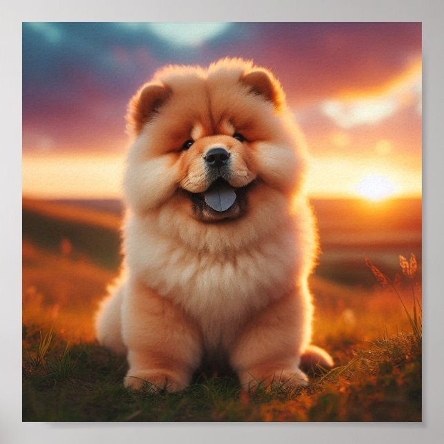 Chow Chow Welpe Poster (Vorne)