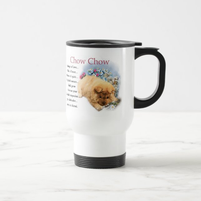 Chow-Chow-Welpen-Kunst-Geschenke Reisebecher (Rechts)