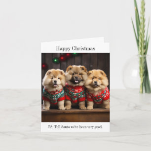 Chow Chow Welpen Weihnachtskarte Karte