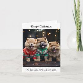 Chow Chow Welpen Weihnachtskarte Karte