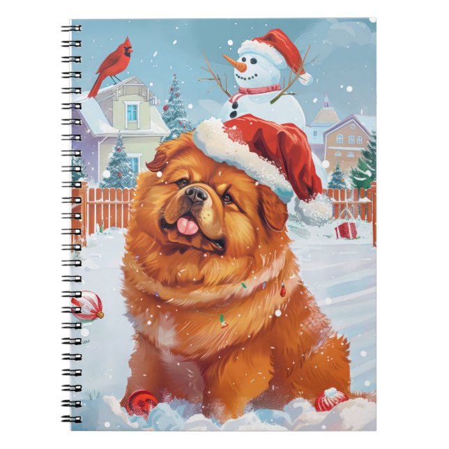 Chow Chow Winter Wonderland Weihnachtsfreude Notizblock (Vorderseite)