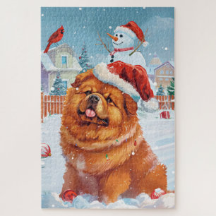 Chow Chow Winter Wonderland Weihnachtsfreude Puzzle
