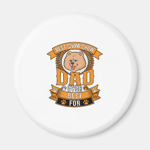 Chow Dad Hund Immer Kranz Pfotenabdrücke Magnet