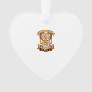 Chow Dad Hund Immer Kranz Pfotenabdrücke Ornament
