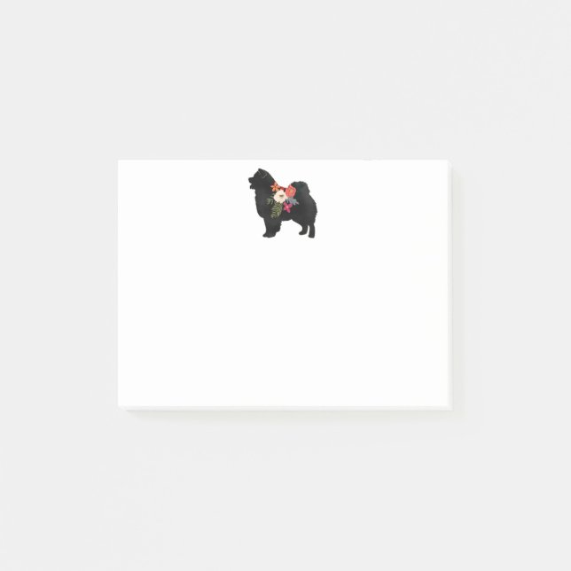 Chow Dog Breed Boho Silhouette Post-it Klebezettel (Vorderseite)