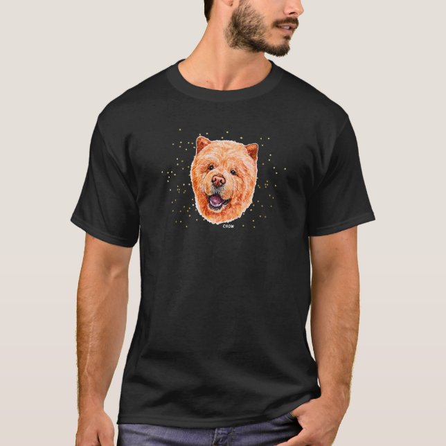 Chow Hunde Portrait 4 Haustier Haustier Besitzer T-Shirt (Vorderseite)