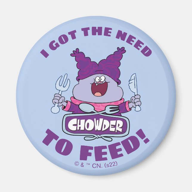 Chowder With Fork and Knife Magnet (Vorne)