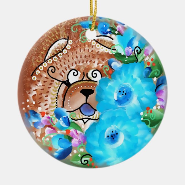 CHOWLIDAY IN KAUAI KERAMIKORNAMENT (Vorne)