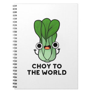 Choy To The World Lustiger Bok Choy Gemüse-Wortspi Notizblock