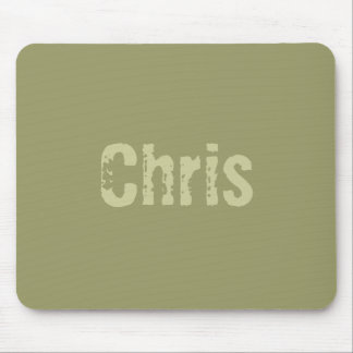 Chris Army Green Mousepad