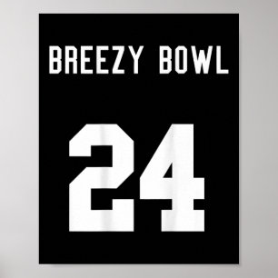 Chris Breezy 24 auf dem Rücken Poster