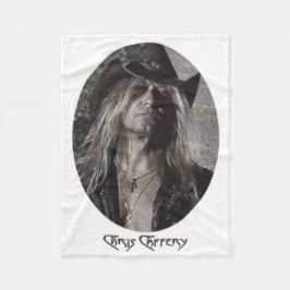 Chris Caffery Black & White (oval) Fleece Blanket
