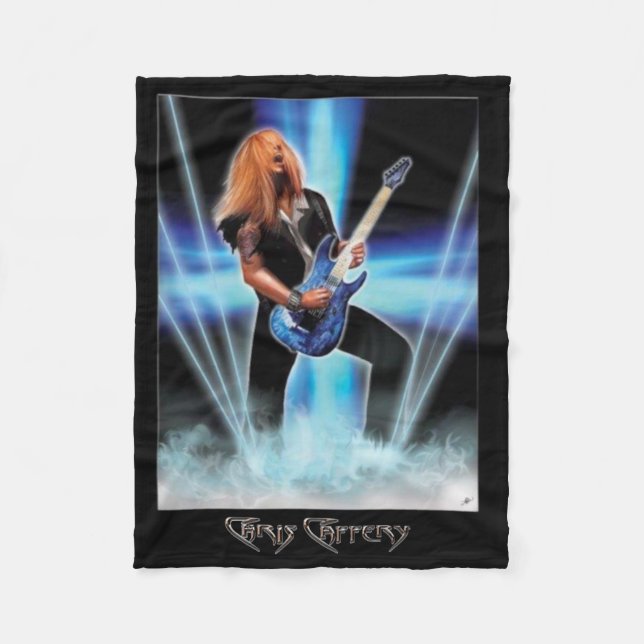 Chris Caffery Blue Art Fleece Blanket (Vorderseite)
