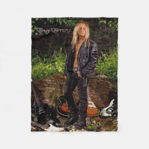 Chris Caffery Stehend mit Gitarren Fleece Blanket