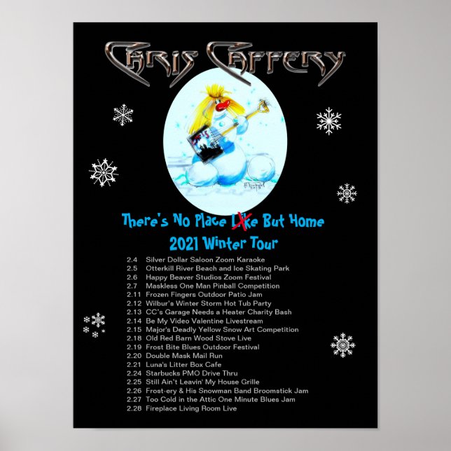 Chris Caffery - Winter Tour 2021 Poster (Vorne)
