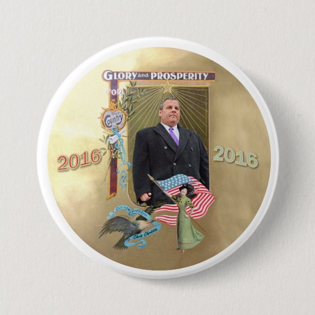 Chris Christie 2016 Button (Vorderseite)