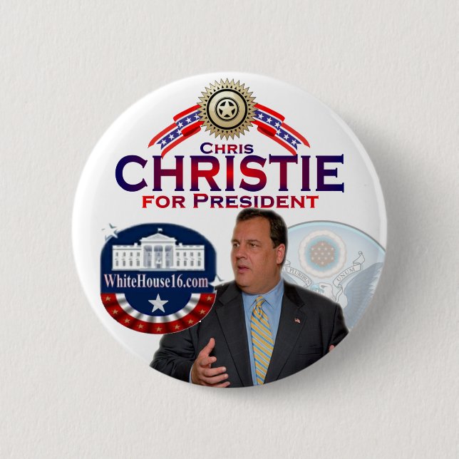 Chris Christie für Präsidenten Button (Vorderseite)