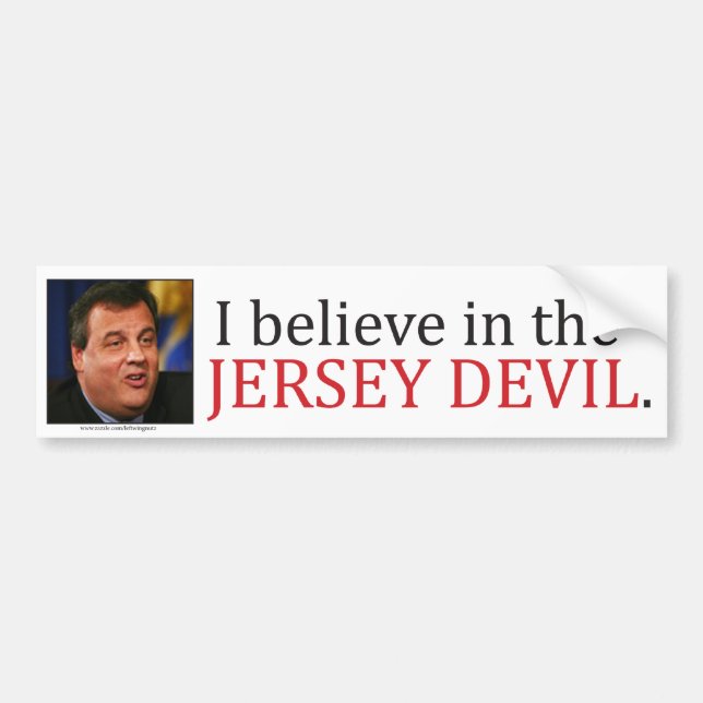 Chris Christie: Ich glaube an den Jersey-Teufel Autoaufkleber (Vorne)