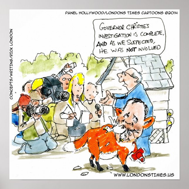 Chris Christie like a Fox Funny Poster (Vorne)