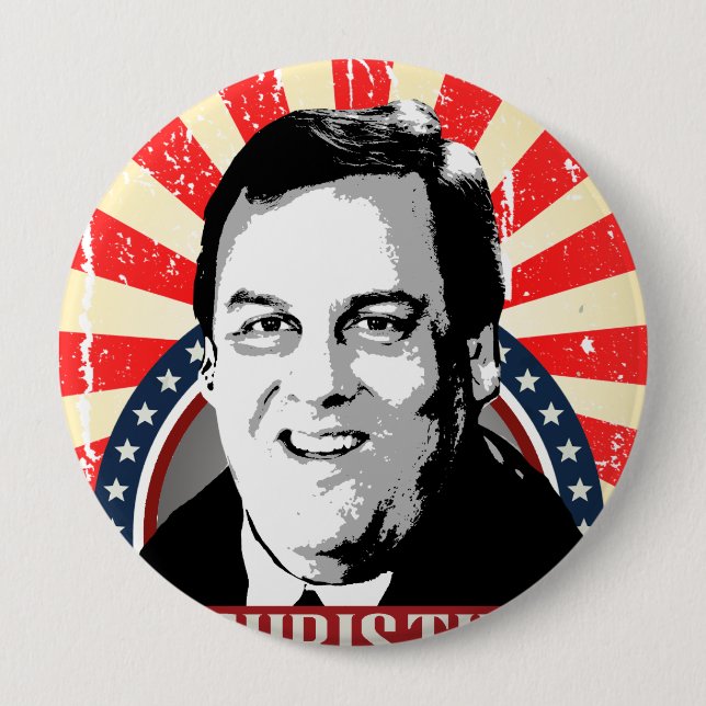 CHRIS CHRISTIE NUMMERNSCHILD - .PNG BUTTON (Vorderseite)