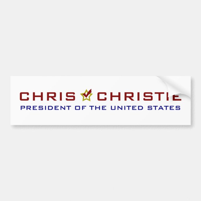 Chris Christie President USA V2 Autoaufkleber (Vorne)