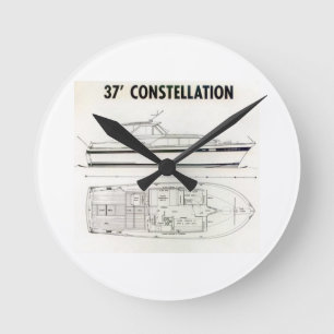 Chris Craft Constellation Boat Wall Clock Runde Wanduhr
