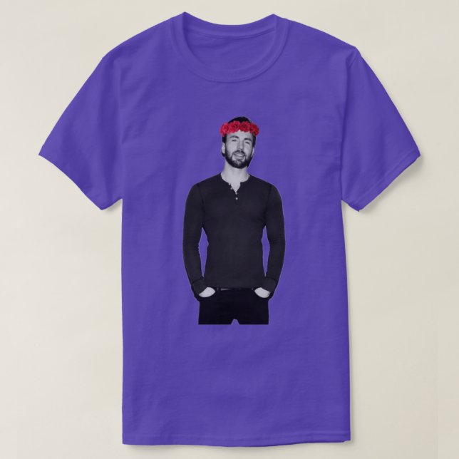 Chris Evans Flower Crown T-Shirt (Design vorne)