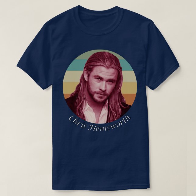 Chris Hemsworth Hollywood-Schauspieler T-Shirt (Design vorne)