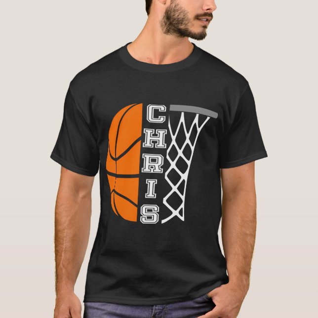 Chris Name Personalisiert Basketball Player Graphi T-Shirt (Vorderseite)