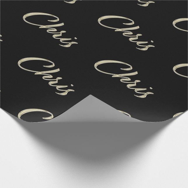 Chris Vorname Name edles Geschenkpapier Papier (Ecke)