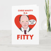 Chris Whitty ist ein Fitty - Grußkarte