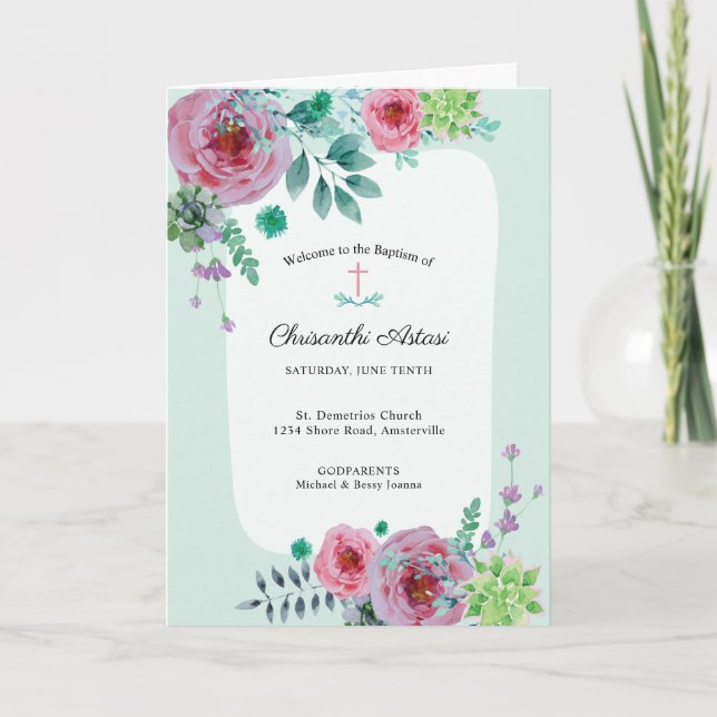 Chrisanthi Griechisch-Orthodoxe Kirche Taufprogram Programm (Vorderseite)