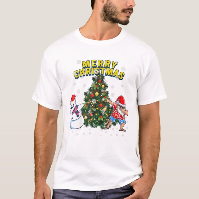 Chrismas Dabbing Santa T-Shirt (Vorderseite)