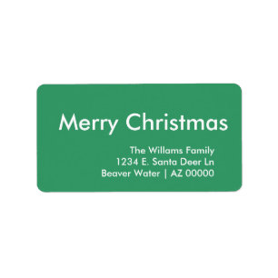 Chrismas Green Adressaufkleber